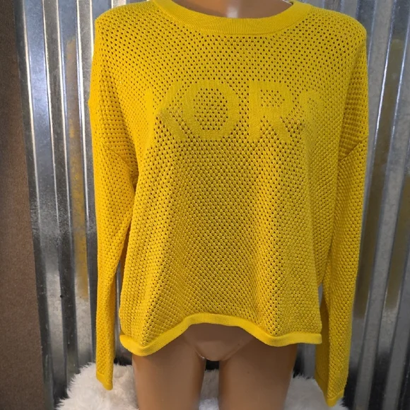 MICHAEL Michael Kors Yellow Knit Top - Picture 1 of 6
